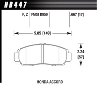 Hawk Brake Pad - HPS - HB447F.667