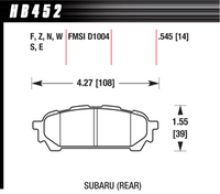 Hawk Brake Pad - Performance Ceramic - HB452Z.545