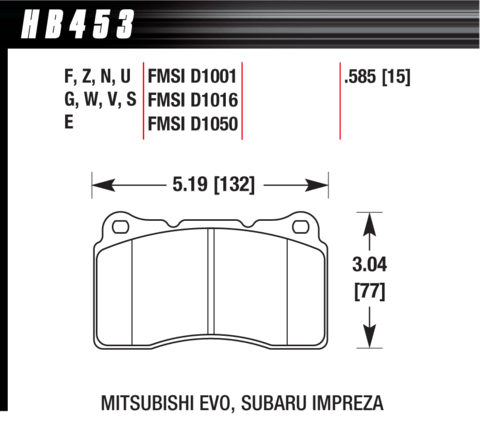 Hawk Brake Pad - HPS 5.0 - HB453B.585