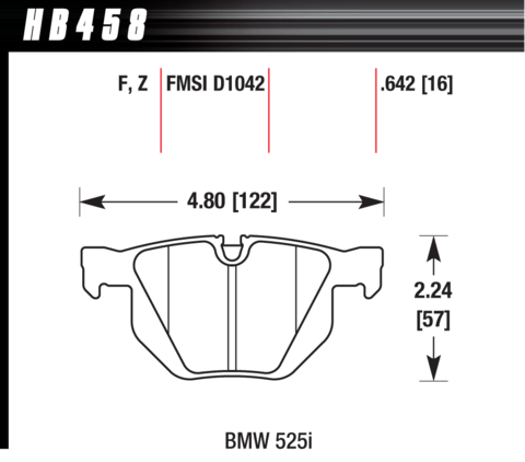 Hawk Brake Pad - HPS - HB458F.642