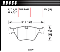 Hawk Brake Pad - DTC-70 (19 mm) - HB464U.764