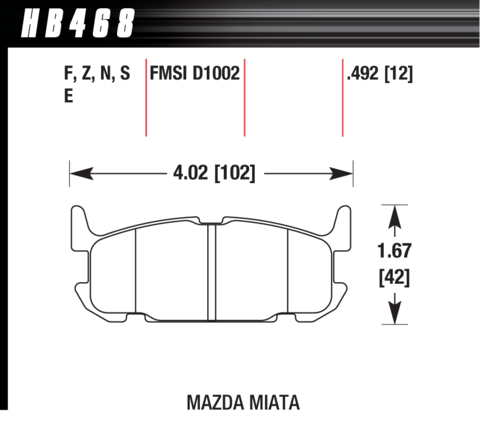 Hawk Brake Pad - HPS - HB468F.492