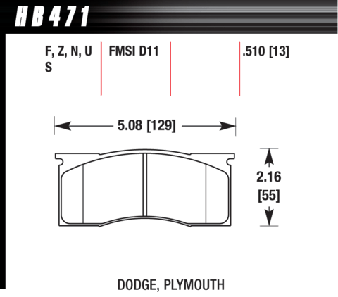 Hawk Brake Pad - HPS - HB471F.510