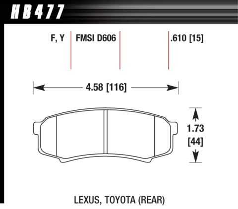 Hawk Brake Pad - LTS - HB477Y.610