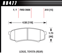 Hawk Brake Pad - LTS - HB477Y.610