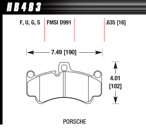 Hawk Brake Pad - DTC-60 (16 mm) - HB483G.635