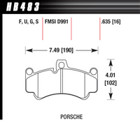 Hawk Brake Pad - DTC-60 (16 mm) - HB483G.635