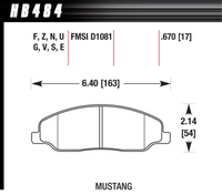 Hawk Brake Pad - DTC-70 (17 mm) - HB484U.670