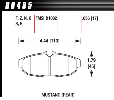 Hawk Brake Pad - DTC-50 - HB485V.656