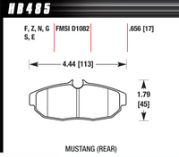 Hawk Brake Pad - DTC-50 - HB485V.656