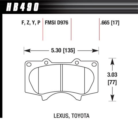 Hawk Brake Pad - Super Duty - HB490P.665