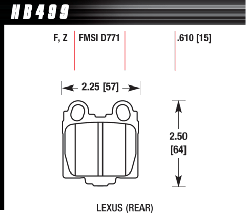 Hawk Brake Pad - HPS - HB499F.610