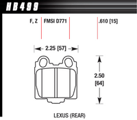 Hawk Brake Pad - HPS - HB499F.610