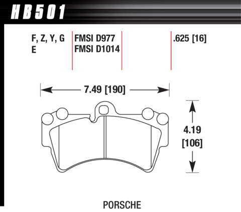 Hawk Brake Pad - LTS - HB501Y.625