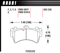 Hawk Brake Pad - HPS 5.0 - HB501B.625