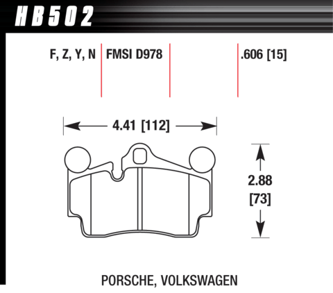 Hawk Brake Pad - LTS - HB502Y.606