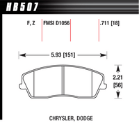 Hawk Brake Pad - HPS - HB507F.711