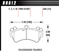 Brake Pad - DTC-30 (15 mm) - HB512W.605