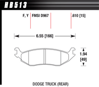 Hawk Brake Pad - LTS - HB513Y.610