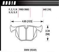 Hawk Brake Pad - HT-10 (16 mm) - HB518S.642