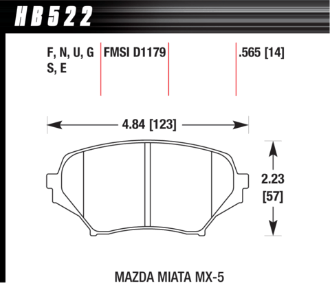 Hawk Brake Pad - HPS - HB522F.565