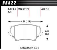 Hawk Brake Pad - DTC-70 (14 mm) - HB522U.565
