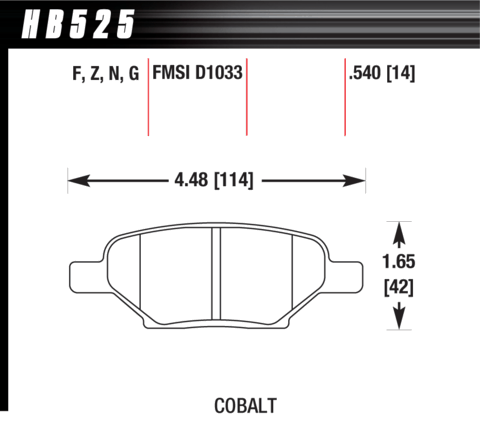 Hawk Brake Pad - HPS - HB525F.540