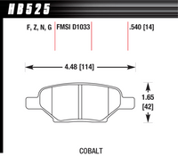 Hawk Brake Pad - HPS - HB525F.540