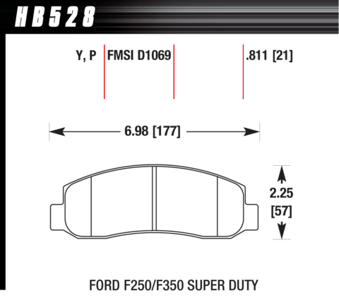 Hawk Brake Pad - Super Duty - HB528P.811