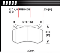 Hawk Brake Pad - HPS - HB530F.570