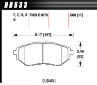 Hawk Brake Pad - Performance Ceramic - HB533Z.668