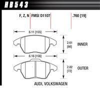 Hawk Brake Pad - HP Plus - HB543N.760