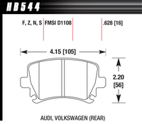 Hawk Brake Pad - HPS - HB544F.628