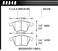 Hawk Brake Pad - HP Plus - HB549N.702