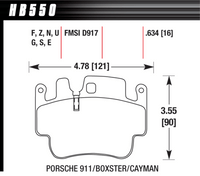 Hawk Brake Pad - Blue 9012 (16 mm) - HB550E.634