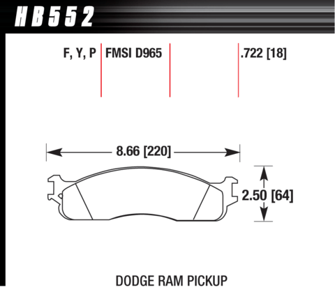 Hawk Brake Pad - Super Duty - HB552P.722