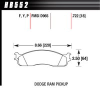 Hawk Brake Pad - Super Duty - HB552P.722