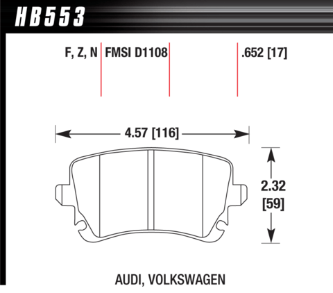 Hawk Brake Pad - HPS - HB553F.652