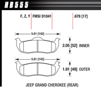 Hawk Brake Pad - LTS - HB555Y.678