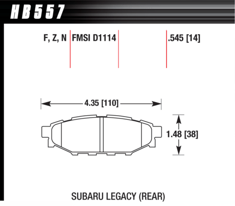 Hawk Brake Pad - Performance Ceramic - HB557Z.545