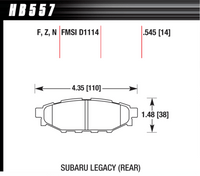Hawk Brake Pad - HPS - HB557F.545