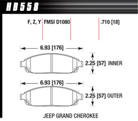 Hawk Brake Pad - LTS - HB558Y.710