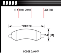 Hawk Brake Pad - Super Duty - HB559P.695