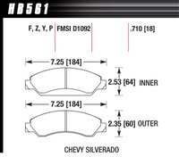 Hawk Brake Pad - LTS - HB561Y.710