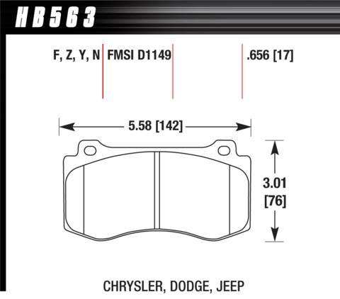 Hawk Brake Pad - HPS 5.0 - HB563B.656