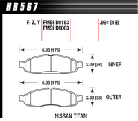 Hawk Brake Pad - LTS - HB567Y.694