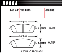 Hawk Brake Pad - Performance Ceramic - HB568Z.666