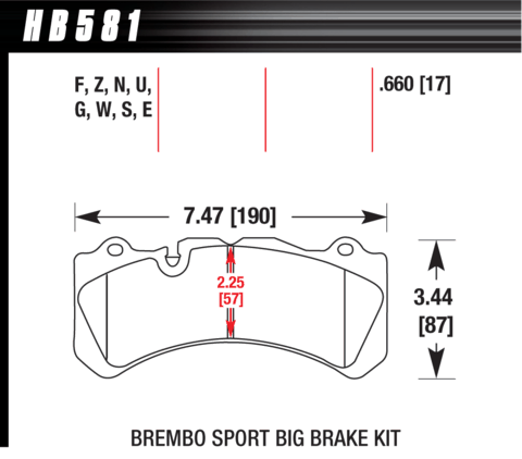 Hawk Brake Pad - DTC-80 - HB581Q.660