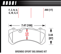 Hawk Brake Pad - DTC-70 (17 mm) - HB581U.660