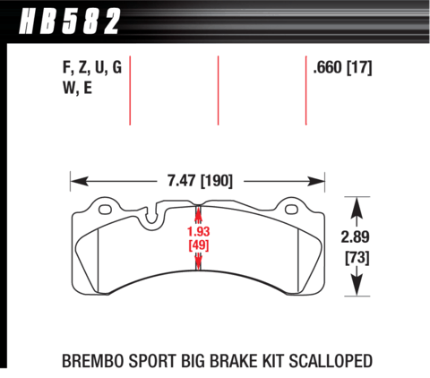 Hawk Brake Pad - HPS 5.0 - HB582B.660